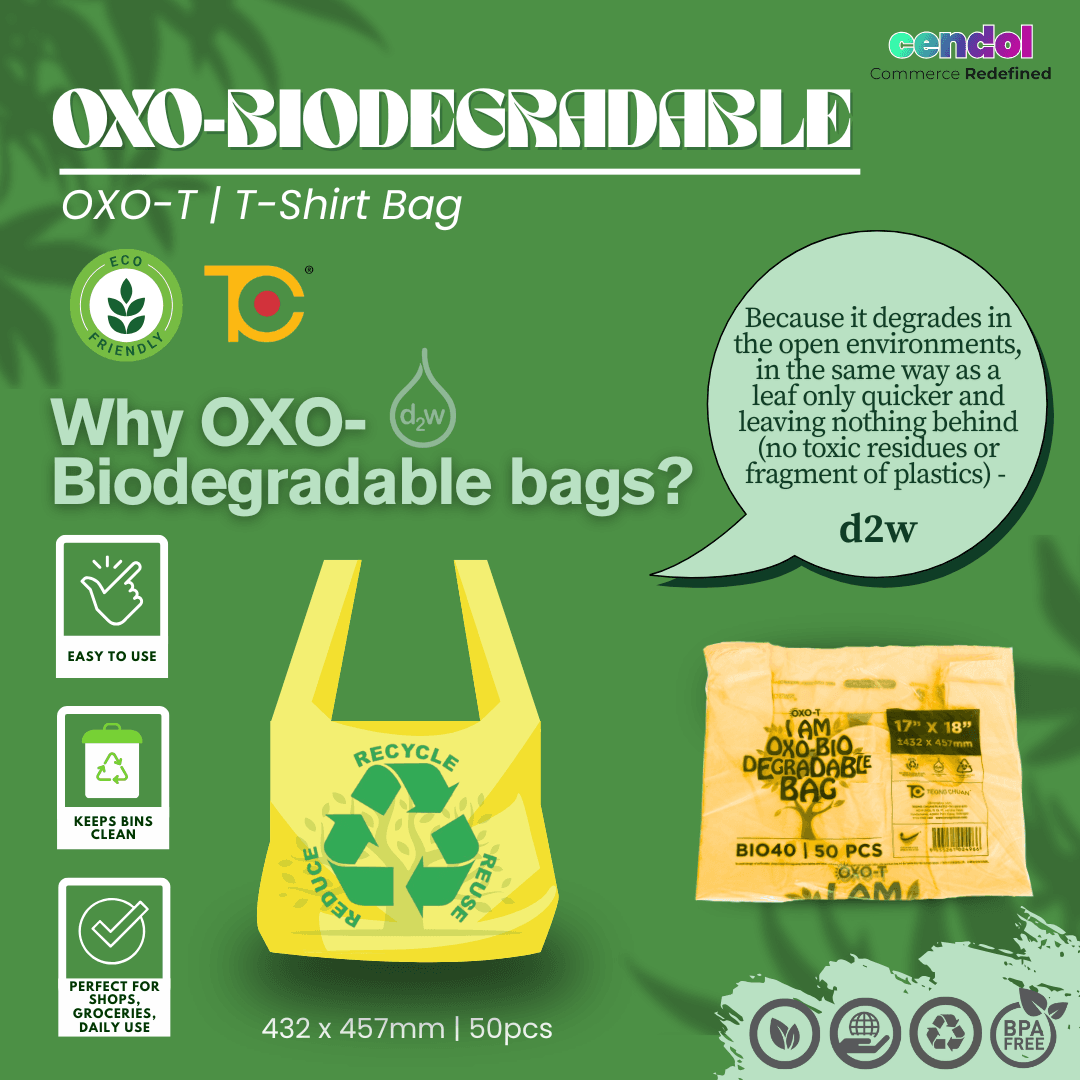 Singlet Bag - Oxo Biodegradable (50pcs) - Thumbnail 3
