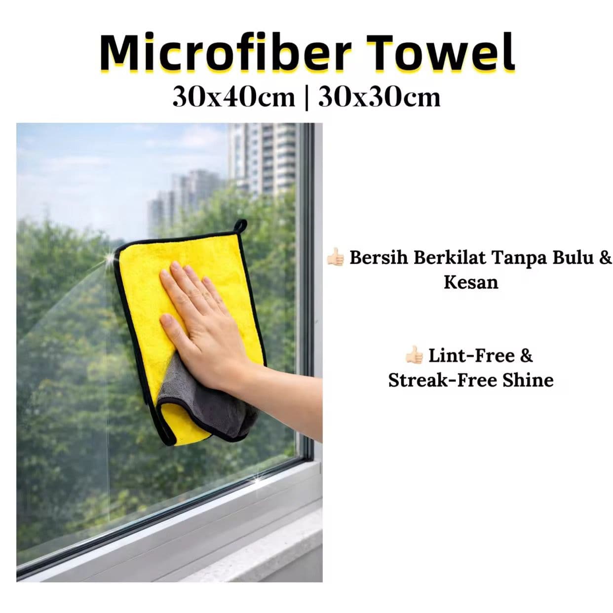 Microfiber Towel 30 x 40cm - Thumbnail 3